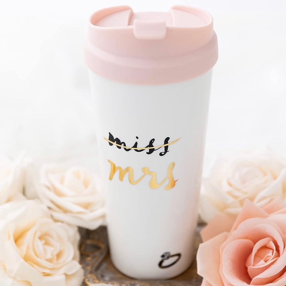 Kate Spade New York Bridal Insulated Thermal Tumbler, 16Oz, Miss to Mrs